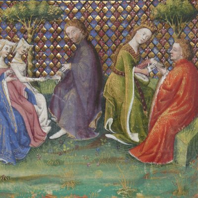Lancelot et Guenièvre (Lancelot du lac, Ms Fr118) - M. des cleres femmes